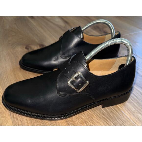 Cole Haan Monk Strap Buckle Leather Dressy Shoes Black Men's - Size 8.5 - X6 - Picture 2 of 12